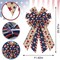Threetols Large Patriotic Wreath Bow – Red, White & Blue Stars & Stripes Burlap Bow for Front Door, Memorial Day, Labor Day & 4th of July Tree Topper, Indoor/Outdoor Holiday Decor